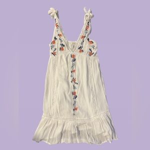 Flower embroidered sundress